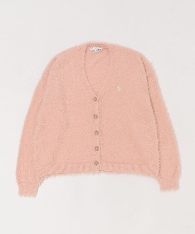 WEGO 【25年秋冬新作/WEB限定】別注USPOLOシャギーニットカーデ ライトピンク