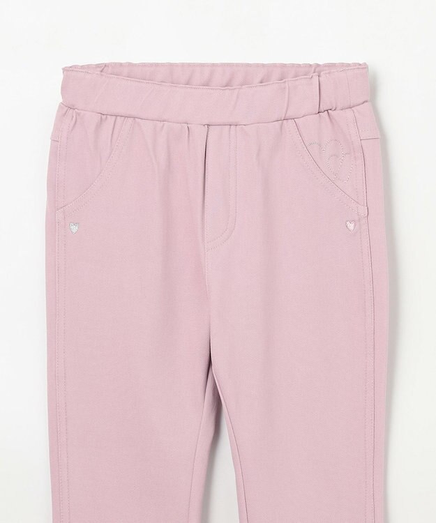 組曲 KIDS 【110-140㎝】ハートデニムニット パンツ ピンク系