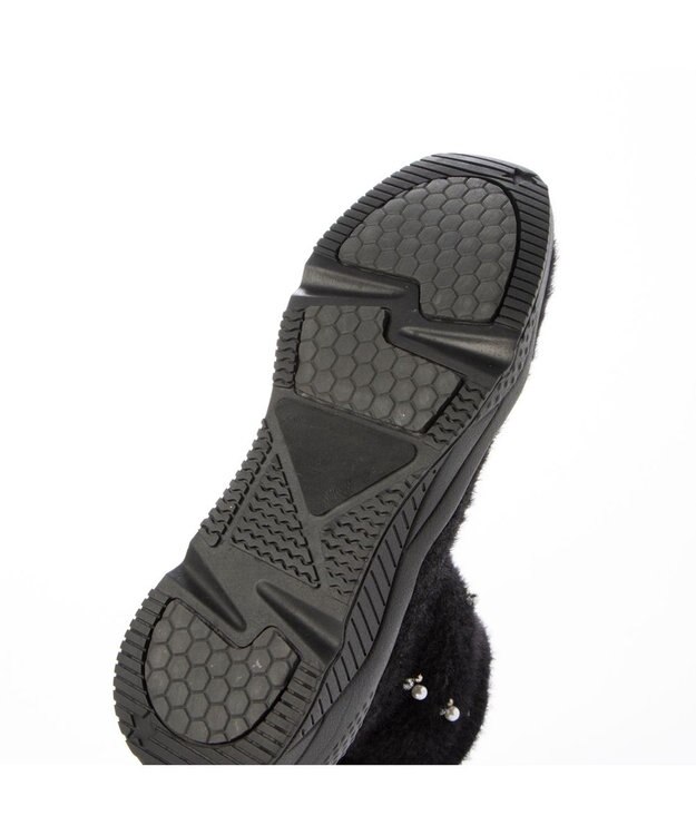 MODE ET JACOMO <carino>ビジュー付きニットブーツ ブラック