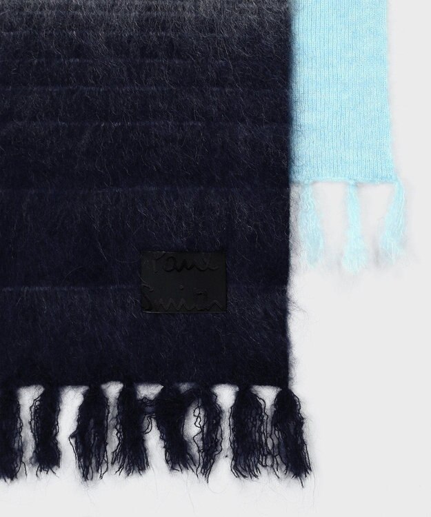 Paul Smith モヘア ミックス マフラー ネイビー