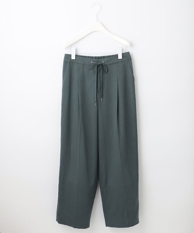 J.PRESS LADIES 【洗える】コットンセルロース チノ パンツ スモーキーグリーン系