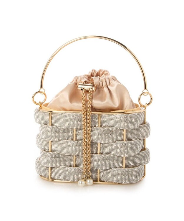 UNBILLION カシュカシュ cachecache / メタリックメッシュオーバルバッグ シルバー