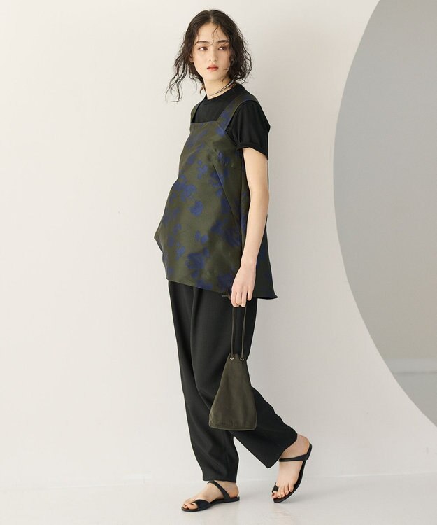 #Newans チュニックビスチェ カーキフラワー