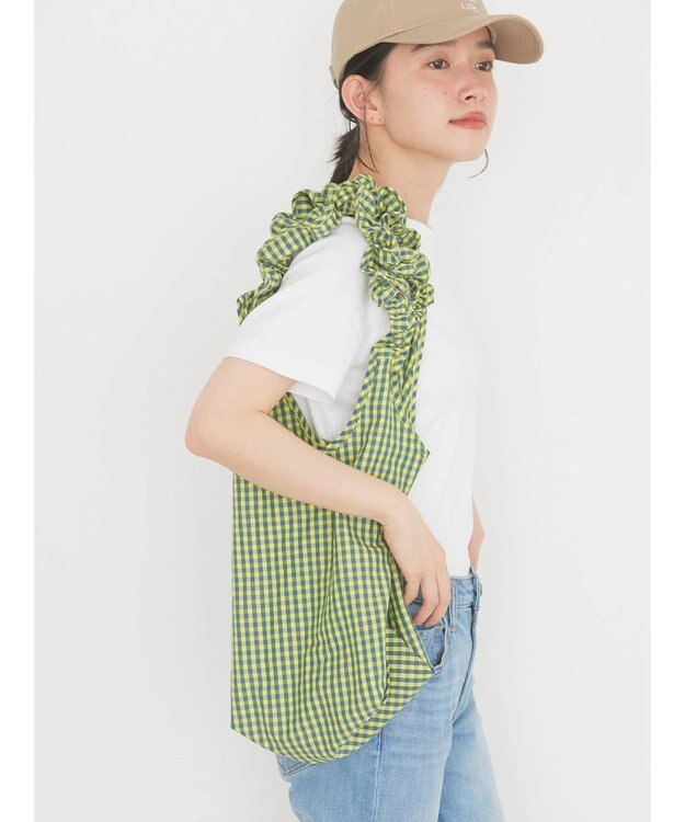 AMERICAN HOLIC ギンガムフリルバッグ Yellow