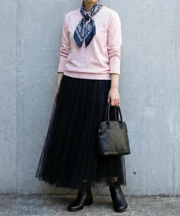 FOLNA RD ソフトレザーブガッティボストンバッグ ブラック