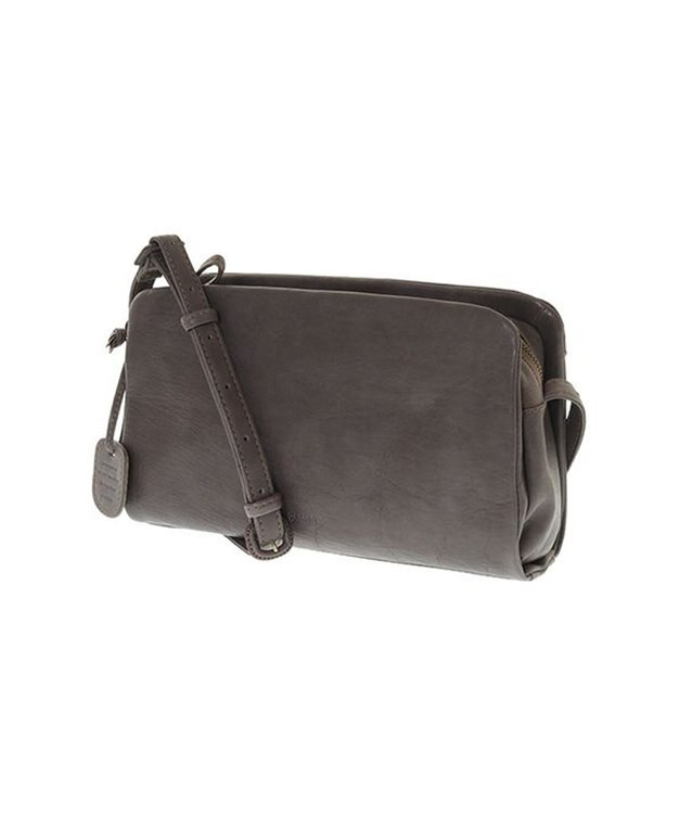 genten ゴートベーシック スクエアショルダーバッグ グレー