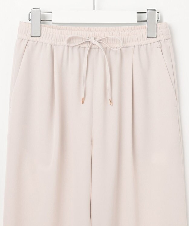 23区 【洗える】2WAYストレッチツイル ワイドパンツ ベージュ系