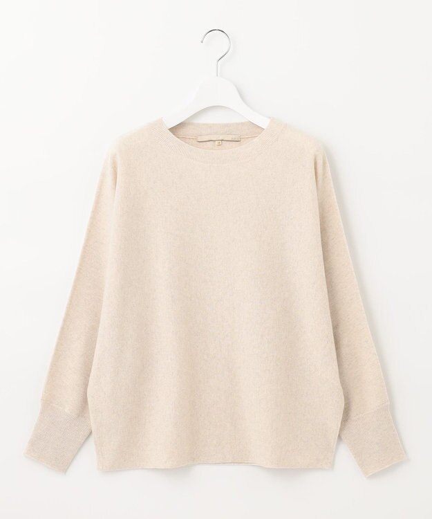 自由区 【洗える】ソフトウールハイゲージ ドルマンスリーブニット ベージュ系