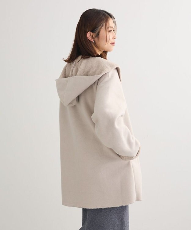 Green Parks フーディガウンコート Light Beige