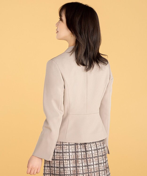 ANY SIS S 【低身長企画】ミニドビーショート ジャケット ライトベージュ