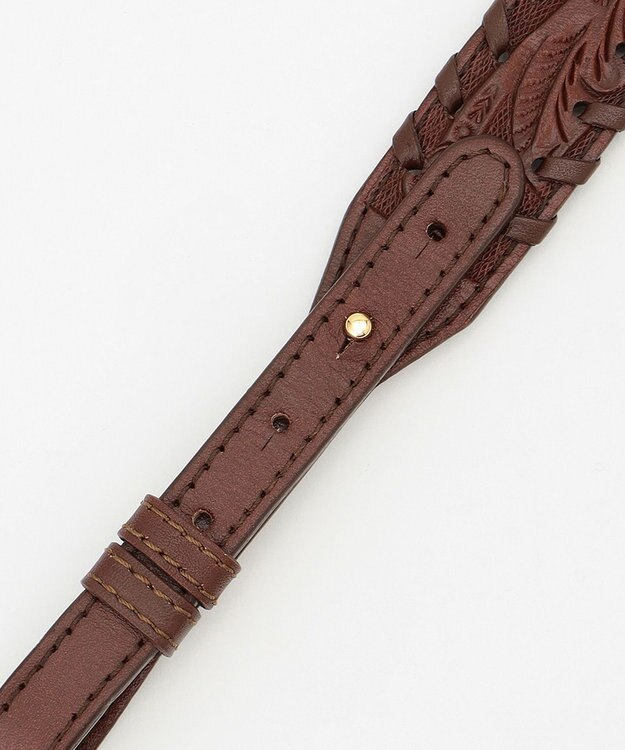 GRACE CONTINENTAL ステッチショルダーストラップ ダークブラウン