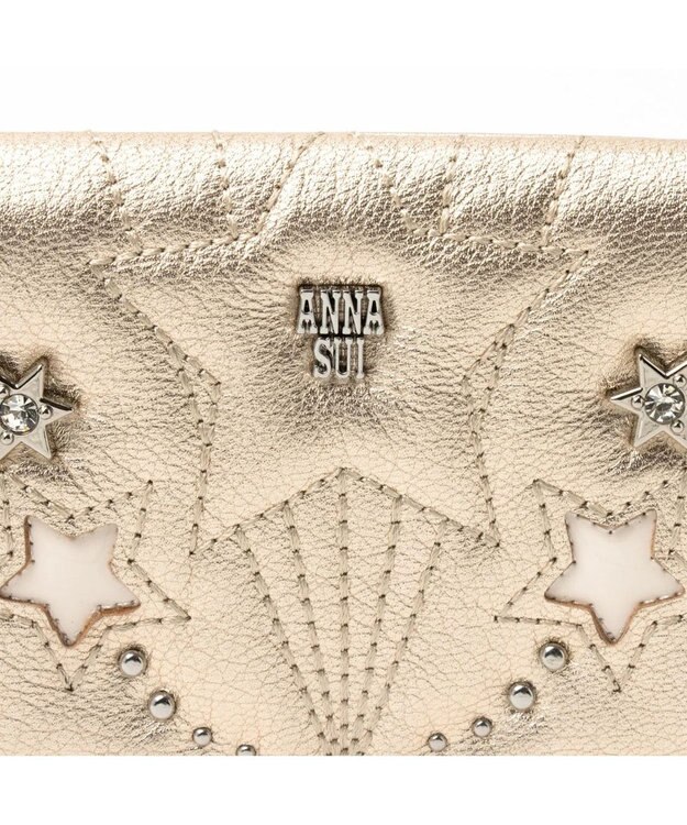 ANNA SUI ルシィ BOX小銭入れ＆カード入れ ゴールド