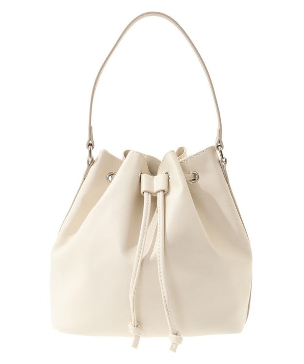 earth music&ecology バイカラーハンドルドロストバッグ Ivory