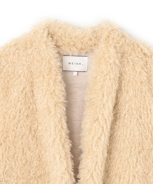 BEIGE， PUY / フェイクファーベスト Beige