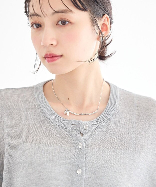 earth music&ecology スマイリースライドネックレス Silver