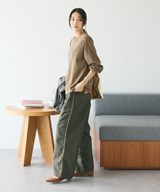 CRAFT STANDARD BOUTIQUE ラグランフロッキープリントＴｅｅ Brown