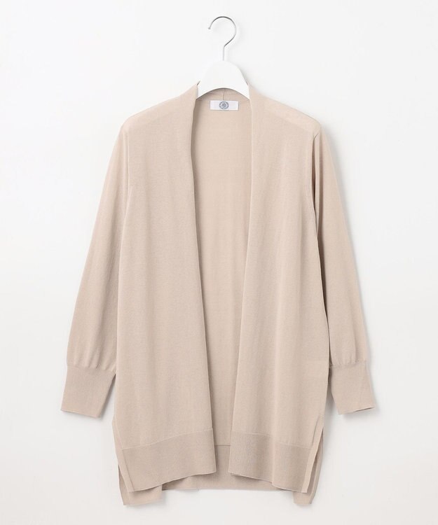 J.PRESS LADIES L 【洗える・UVケア】サマー カーディガン ベージュ系