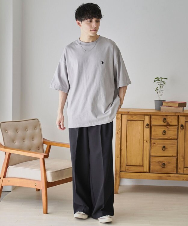 WEGO 【ユニセックス着用ITEM】別注USPOLO　ヘビーウエイトBIGT（S） グレー