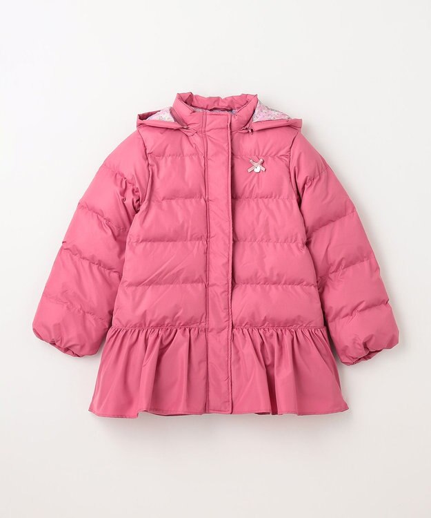 ANY KIDS 【洗濯機OK】中綿 リボン コート ピンク