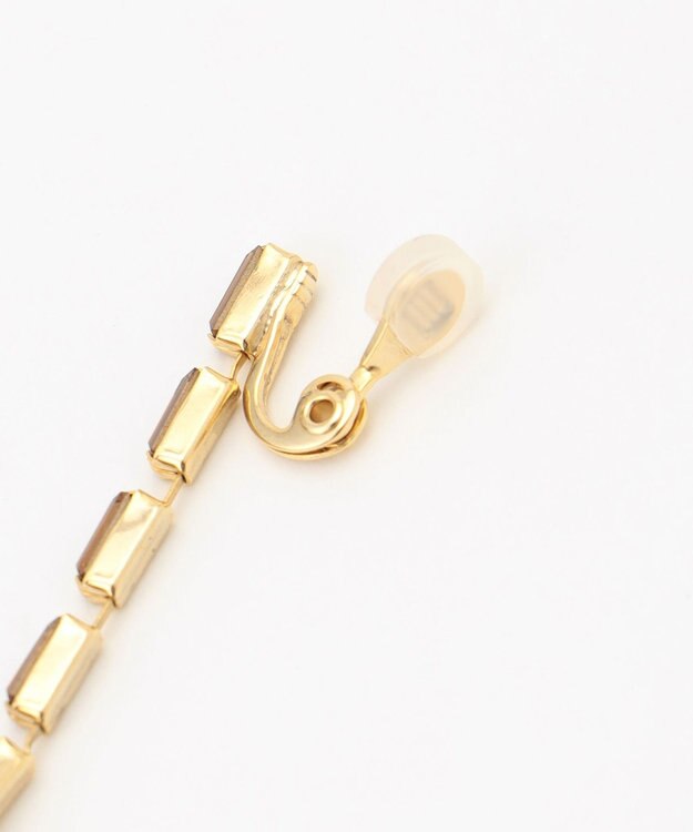 自由区 【SHIHOさん着用】プレシオサダイヤレーン イヤリング ブラウン