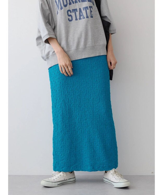 AMERICAN HOLIC フクレジャガードタイトスカート Blue