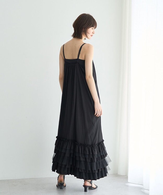 YECCA VECCA ラッフルキャミワンピース Camel