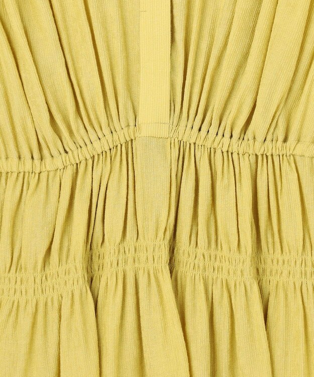 組曲 【先行予約】シアーリンクルクロス ティアードブラウス シトロン系