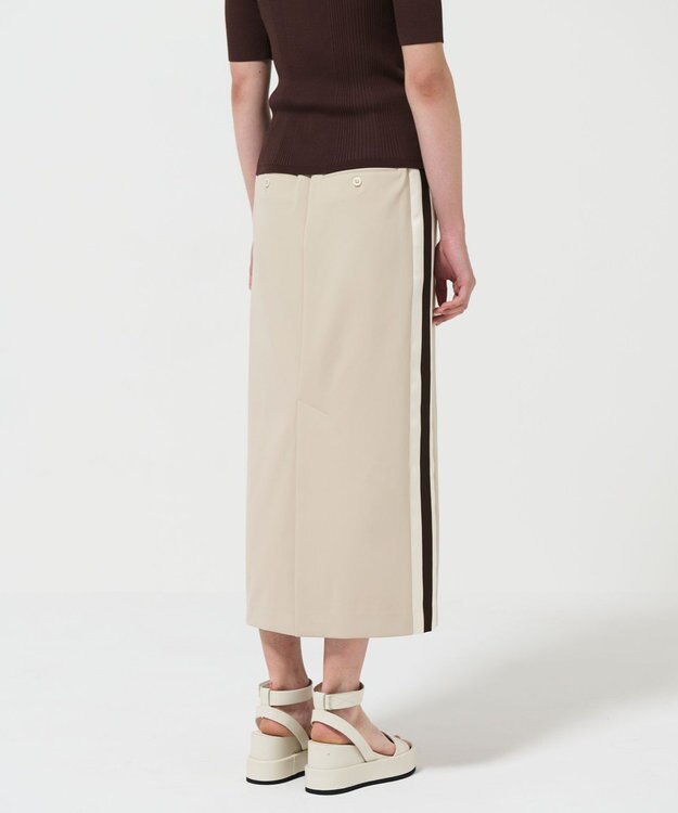GRACE CONTINENTAL サイドラインジャージスカート ベージュ