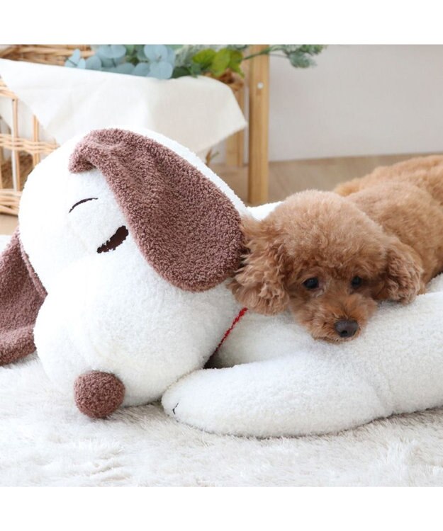 PET PARADISE スヌーピー うたたねクッション ホワイト