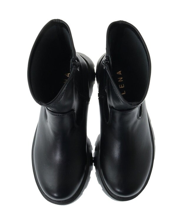 Green Parks ・ＬＥＮＡ　厚底ストレッチショートブーツ Black