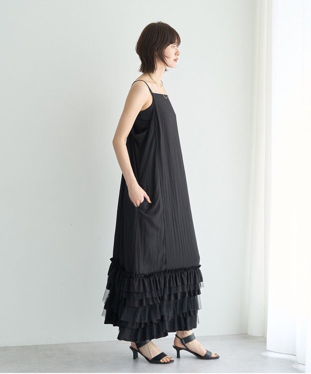 YECCA VECCA ラッフルキャミワンピース Camel