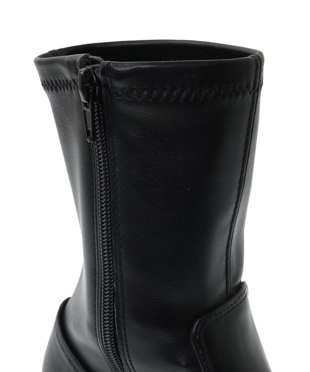 Green Parks ・ＬＥＮＡ　厚底ストレッチショートブーツ Black