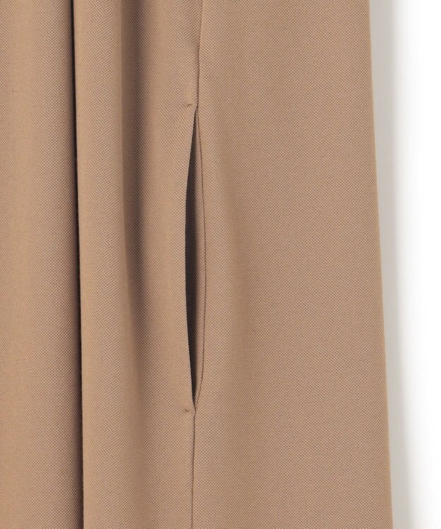 23区 【洗える】ライトピケジャージー ティアード ワンピース キャメル系