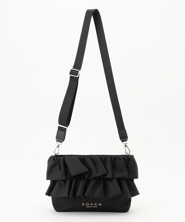 TOCCA 【美人百花掲載】【新色登場】FRILL POCHETTE ポシェット ブラック系