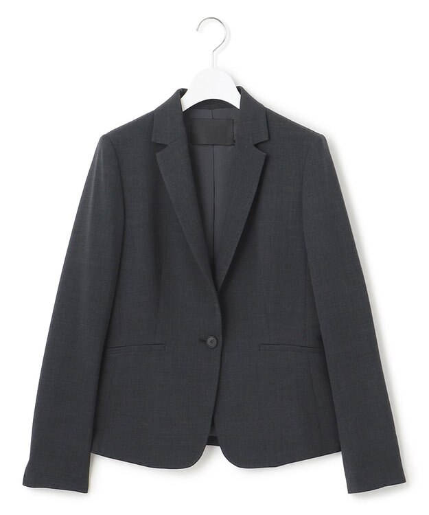 ICB 【UVカット・洗える】ウール2WAYストレッチ テーラードジャケット チャコール系