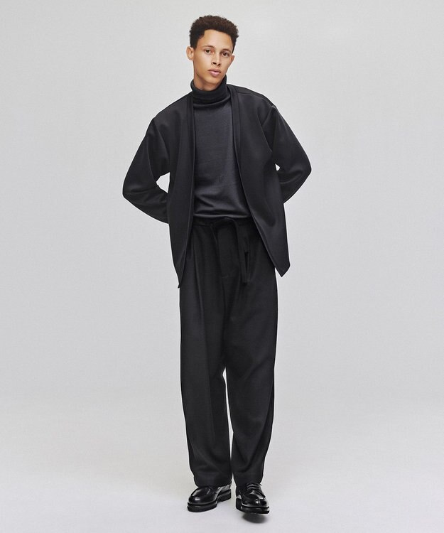 UNFILO MENS フラノライク イージーパンツ [24年秋冬商品] ブラック