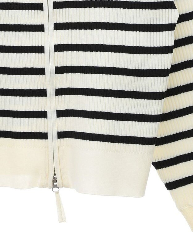 Green Parks ＺＩＰ付きニットカーディガン Border