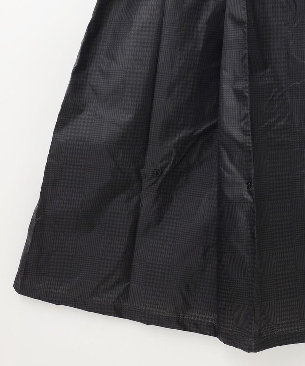 MOONBAT FLAT PURE レインコート チェック柄 リュック対応 ユニセックス 収納袋付き チャコールグレー