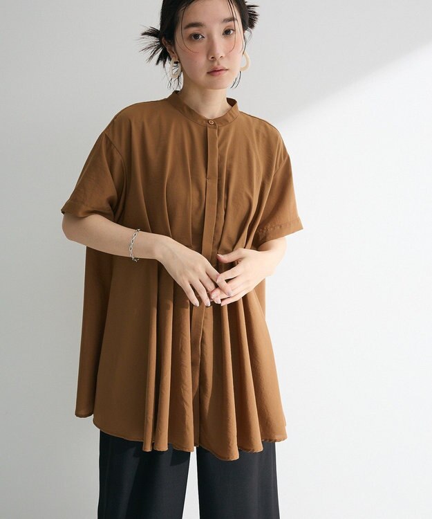 Green Parks ウエストタックシャツチュニック Camel