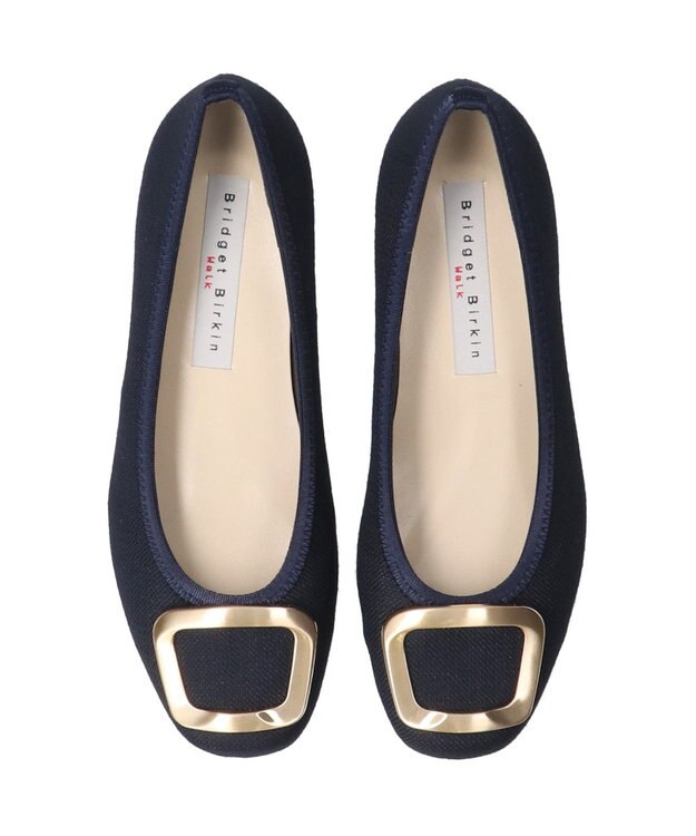 Bridget Birkin 【Bridget Birkin Walk】メタルバックルウォーキングパンプス ネイビー雑材