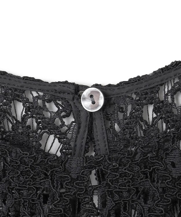 uncrave ジオメトリックレース ブラウス ブラック