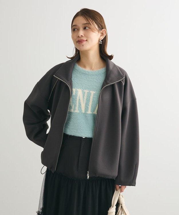 Green Parks コードラインスタンドカットブルゾン Charcoal Gray