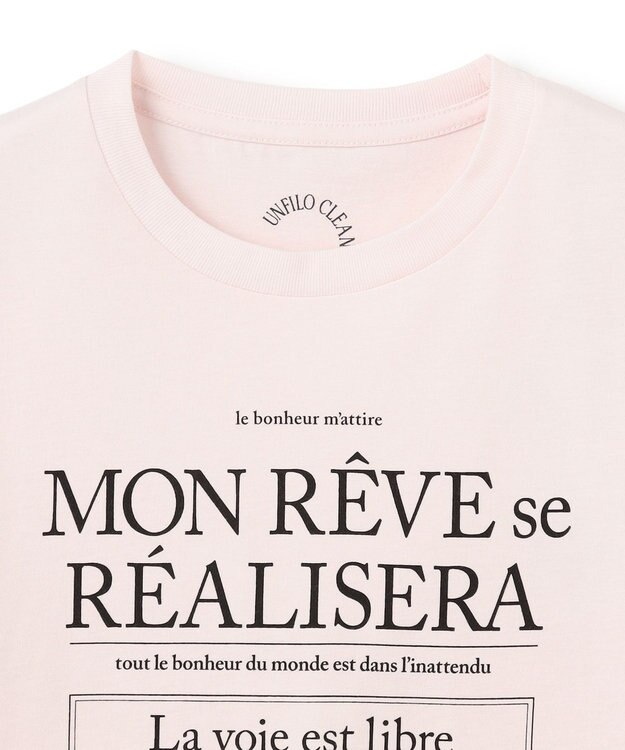 UNFILO 【110-150cm】CLEAN Tee(UNISEX) ピンク[ブラックロゴ]