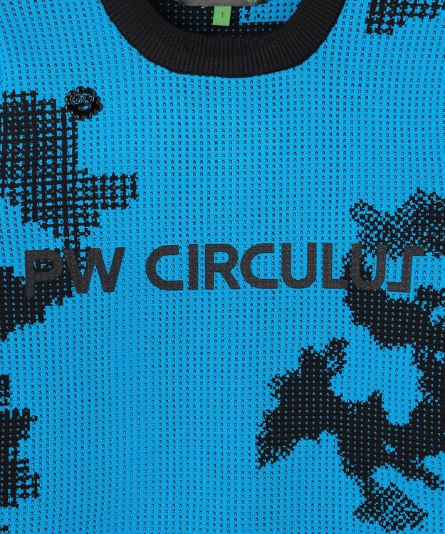 PW CIRCULUS 【WOMEN】Spark dot camouflage 軽量ニット ゴルフウェア レディース ブルー系5