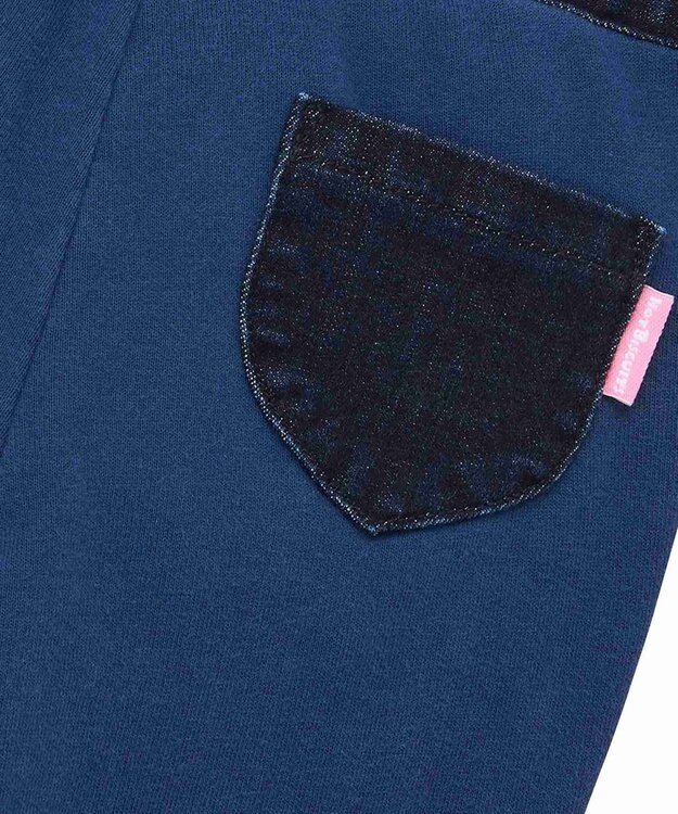 MIKI HOUSE HOT BISCUITS 【80-120cm】 ストレッチ素材 パンツ インディゴブルー