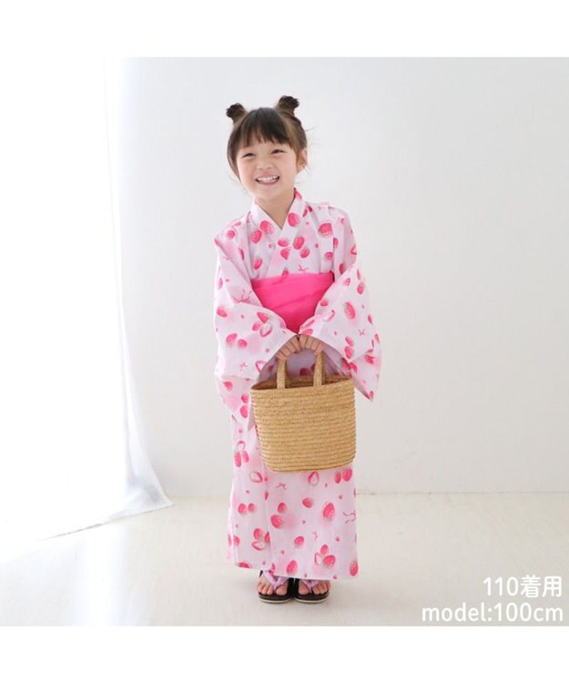 Mother garden 2023　マザーガーデン 2Way 子供用 浴衣 ワンピース セパレートタイプ 帯付き  《野いちご》 野いちご