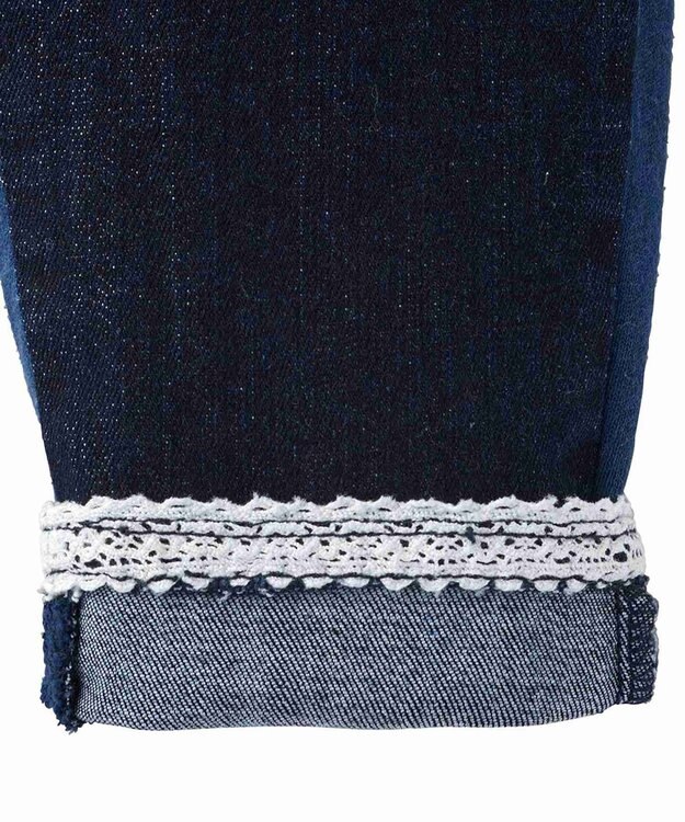 MIKI HOUSE HOT BISCUITS 【80-120cm】 ストレッチ素材 パンツ インディゴブルー