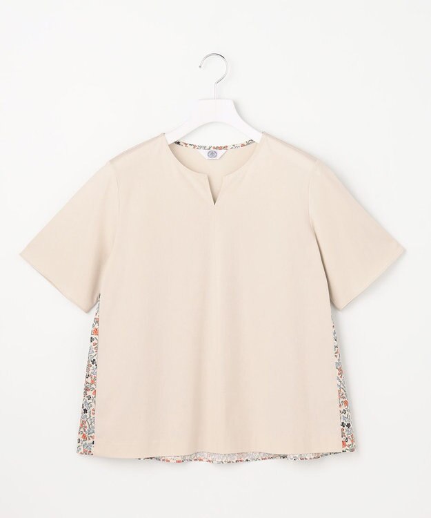 J.PRESS LADIES S 【一枚で着映え】LIBERTYコンビ バックデザイン カットソー グレージュ系