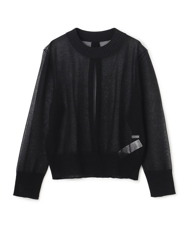 BEIGE， PYRRHOT / シアーコンビ バックスリットプルオーバー Black
