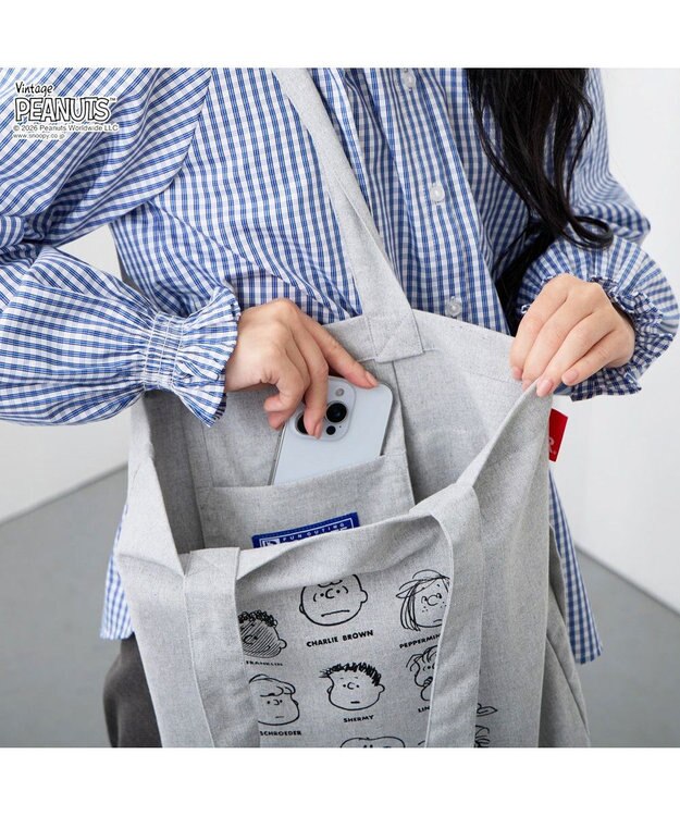 ROOTOTE 8501【ルートート】スヌーピー IP.トール.ピーナッツ-1A 02：グレー